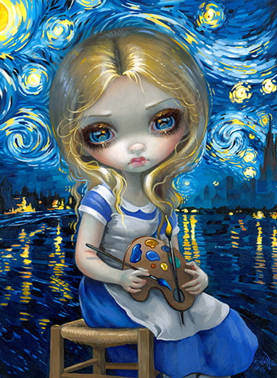 Alice in a Van Gogh Nocturne