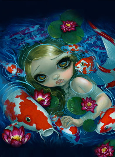 Jasmine Becket-Griffith art BIG print SIGNED Halcyon mermaid butterfly water pop 