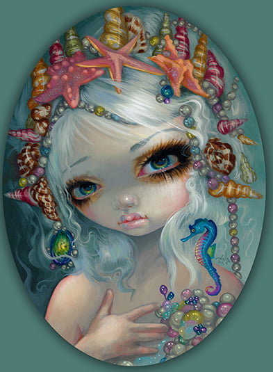Shipwreck Siren Jasmine Becket-Griffith big eye lowbrow mermaid art CANVAS PRINT 